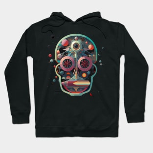 Halloween Day of the Dead Third Eye Sugar Skull Hoodie